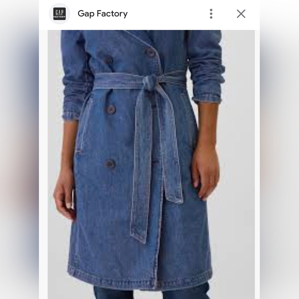 Stylish Blue Denim Trench Coat